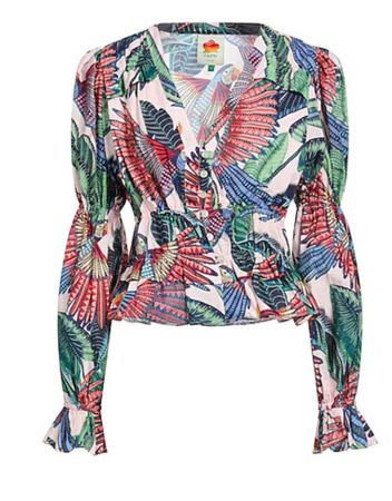 last chance till 23 Aug - New Farm Rio Parrot print top - S