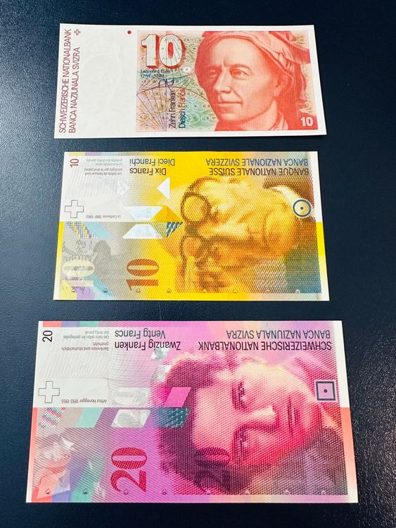 Bankfrisch Schweizer Banknoten Sammlung 10/10/20 CHF | Kaufen auf Ricardo