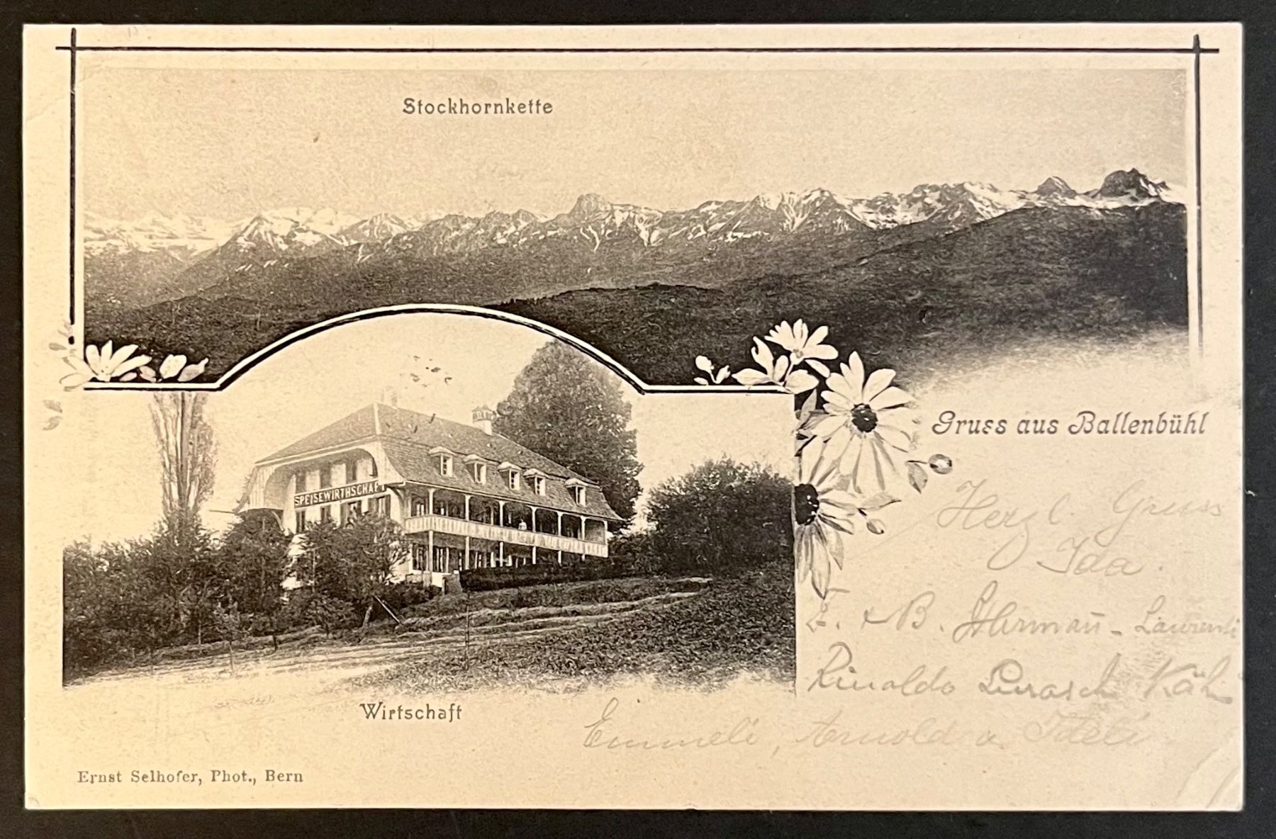Cartoline postali: 2-bildrige AK: Gruss aus Ballenbühl, BE 1904 – Usato da Bern venduto da felberunderground