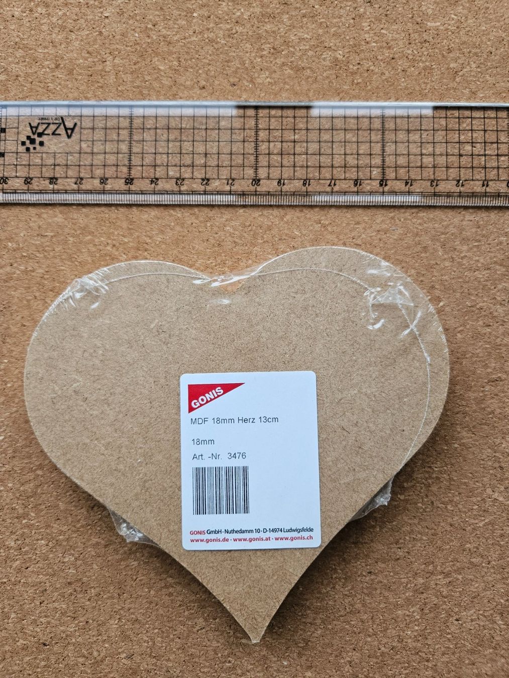 Articoli in legno: GONIS MDF Herz klein – Nuovo e nell'imballaggio originale da Dierikon venduto da pizziletta