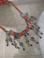 Jemenitische 925 Silber-Kette mit Naturkoralle & Türkis