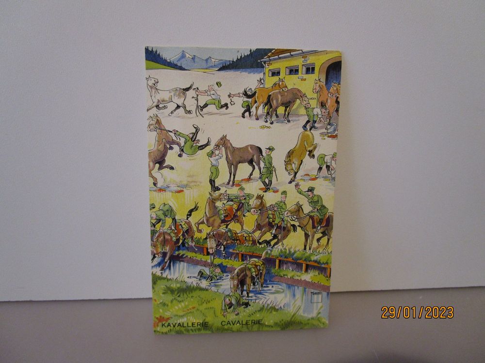 CARTE POSTALE  " CAVALERIE " SÉRIE MINOUVIS 1