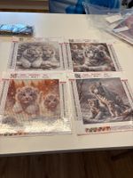 4x Weisser Tiger Diamond Paiting 20x20