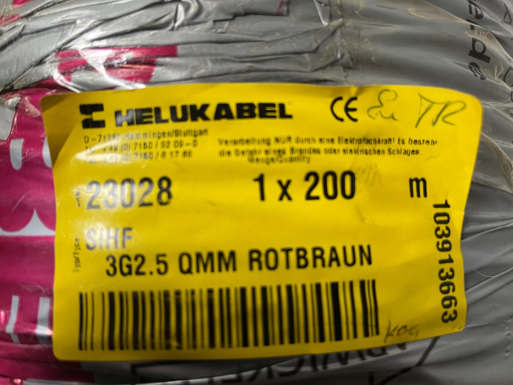 Cavi: KABEL PUR 3x2.5mm2 200 Meter Rolle – Nuovo (secondo la descrizione) da Rumisberg venduto da refiechter