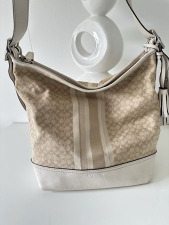 Coach Legacy signature Tasche  beige weiss 
