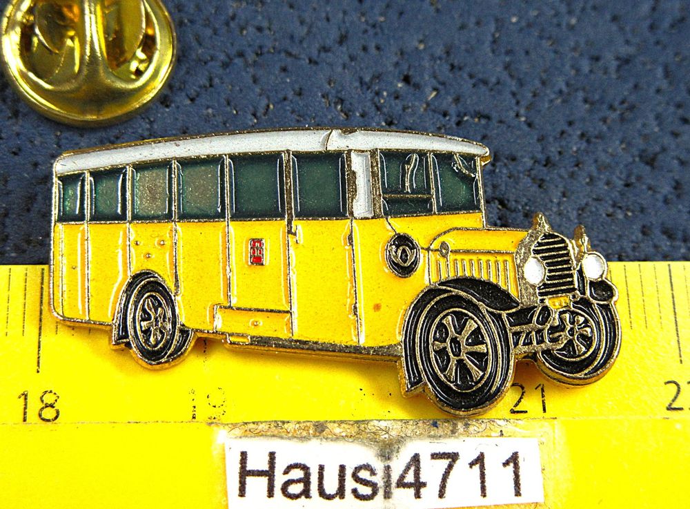 PTT-CH POSTAUTO SAURER BUS CAR PIN GEPRÄGT 35mm | Kaufen auf Ricardo
