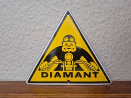 Emailschild Diamant Motorrad Logo Service Emaille Schild