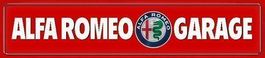 Blechschild-ALFA ROMEO GARAGE - 46 x 10 cm