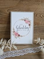 Handgemachte Grusskarte - Zum Geburtstag alles Gute
