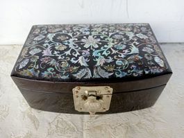 Koreanische Perlmutt Schmuckschatulle Vintage kleine Makel