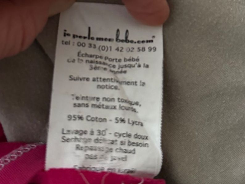 Marsupi portabebè: Echarpe de portage bébé en tissus – Usato da Vallamand venduto da pao_82kw 2