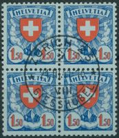 1940 - Wappenschild - Viererblock - gestempelt - "die 165y"