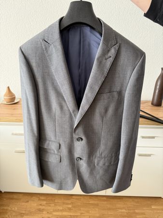 Van Gils Herrenanzug, Grau, Grösse 48/32R  - Neu!