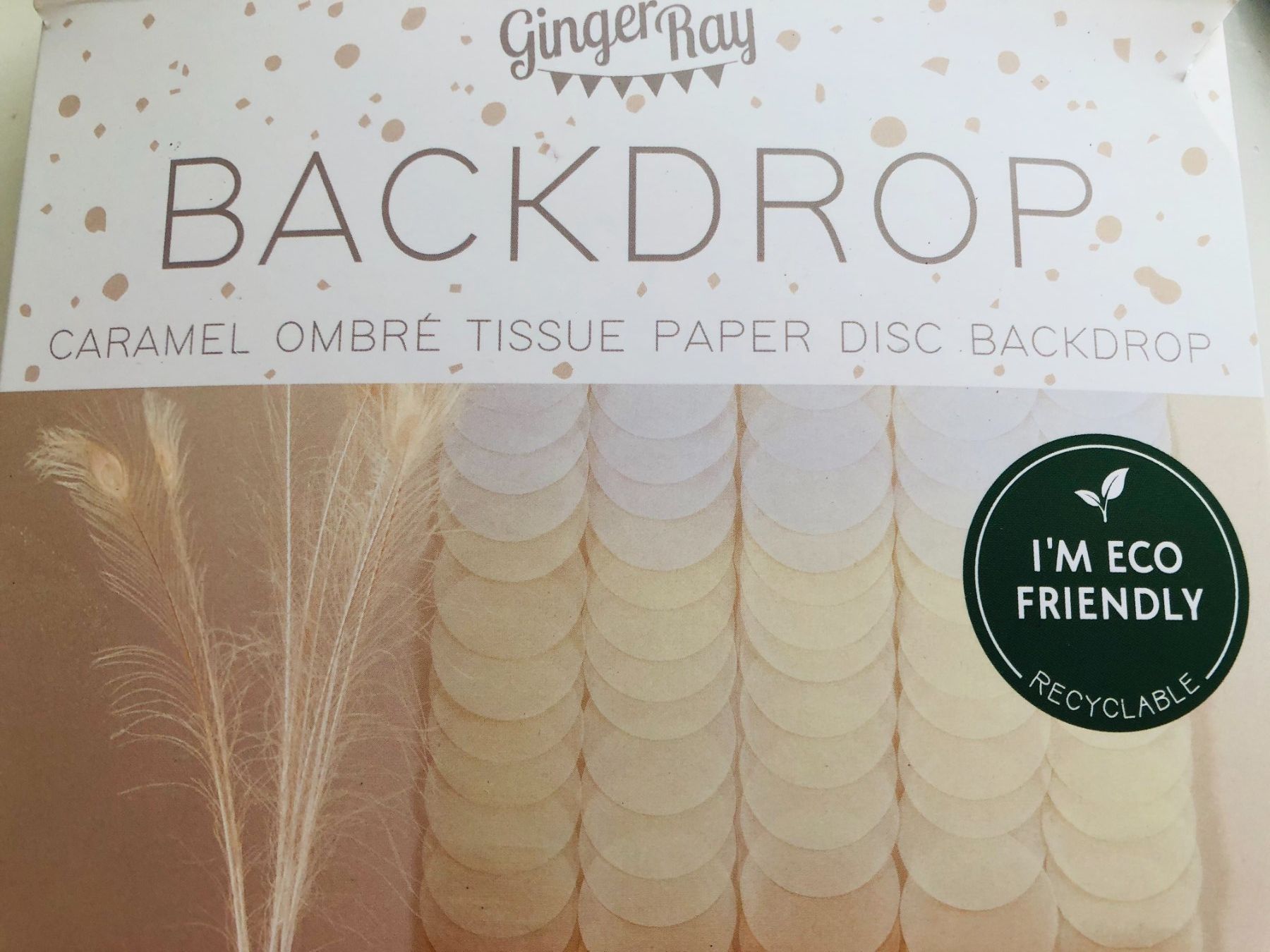 Tutte le decorazioni: Ginger Ray Backdrop Caramel Ombré – Nuovo e nell'imballaggio originale da Arlesheim venduto da OmnIa55 1