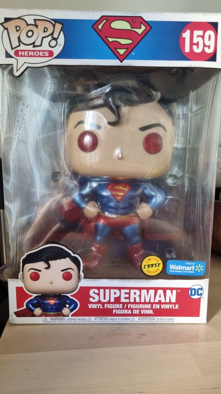 Funko Statuette: Funko Pop - Superman - Super Sized Jumbo - 159 - Chase – Nuovo e nell'imballaggio originale da Neuchâtel venduto da mepirata
