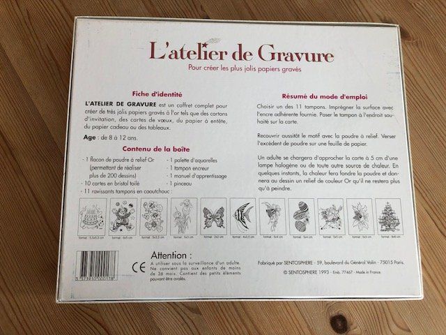 Kit bricolage: Set pour créer des jolis papiers gravés – Usato da Aigle venduto da Tchamille 7