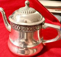 Teekanne versilbert Spätjugendstil / Früh Art-Deco 1910-1930