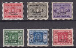 SOMALIA 1934: Portomarken **