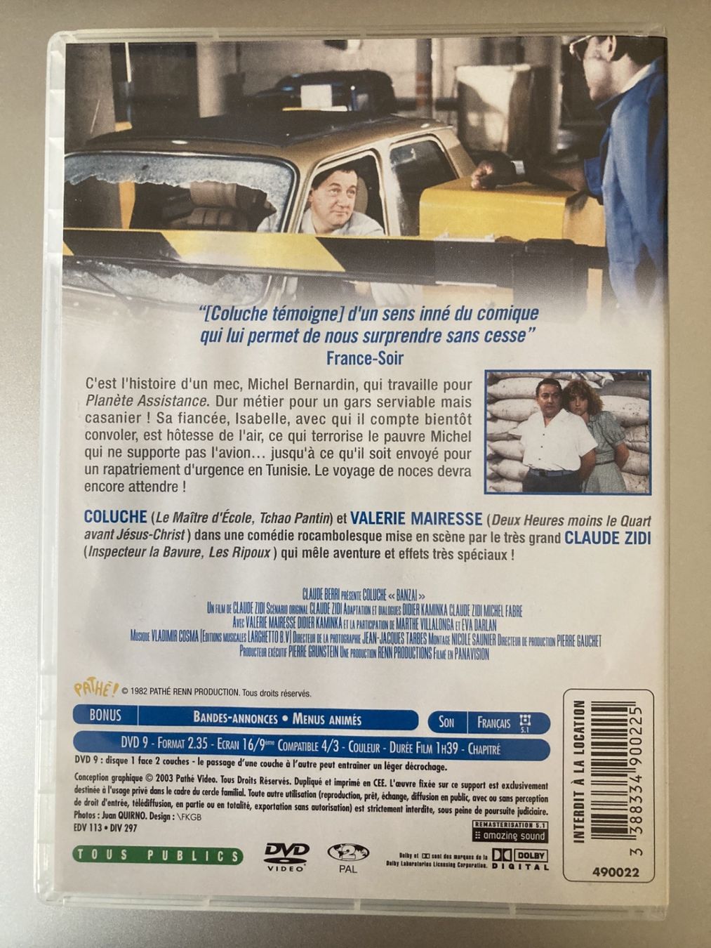 Alle DVDs: Banzaï avec Coluche, de Claude Zidi – Gebraucht aus Neuchâtel von Rougesky 1