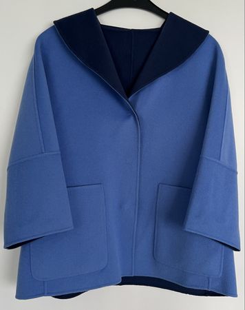 Wendemantel Weekend MaxMara Wolle blau dunkelblau Grösse 36