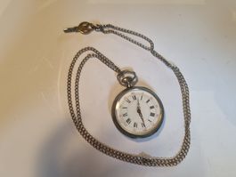 Montre de poche ancienne Cylindre 10 rubis argent 