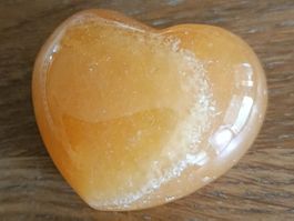 Herz Calcit orange