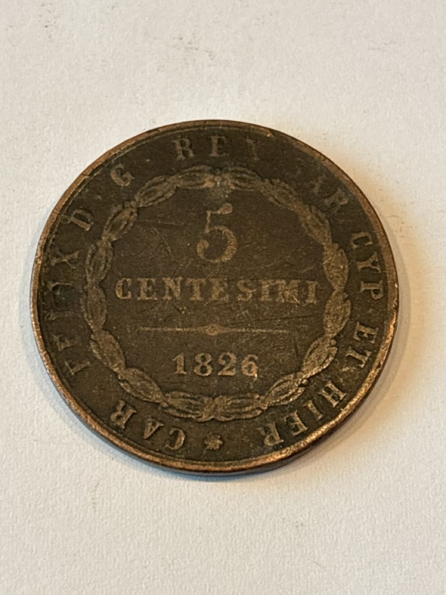Toutes les monnaies: Monnaie Italie 🇮🇹 1826 – D'occasion à Bussigny par Numk