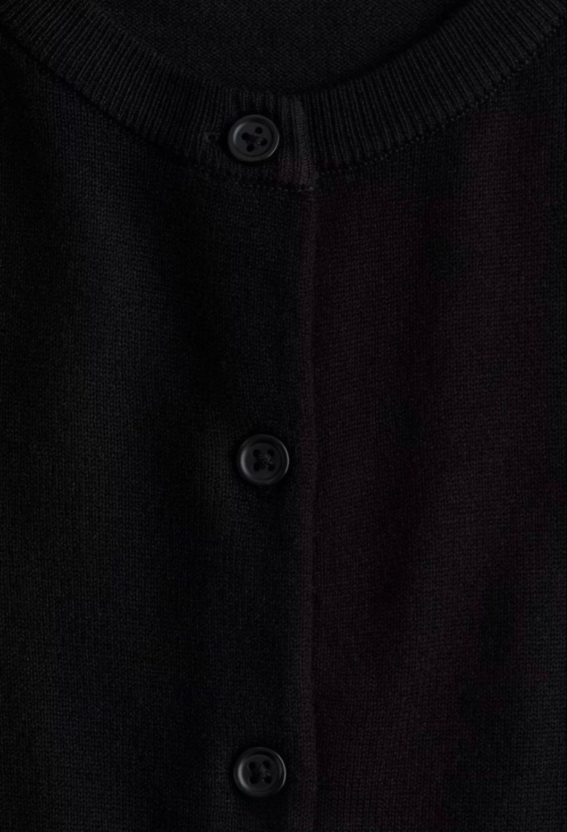 H&M Giacche: Feinstrick-cardigan. Schwarz, Neu. – Nuovo (secondo la descrizione) da Zürich venduto da ber_78xz 4
