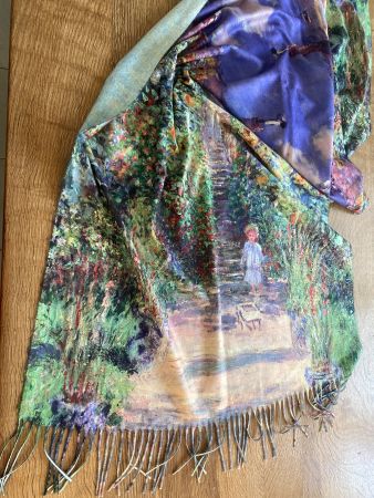 KUNST-SCHAL FOULARD/TUCH/SCHAL gross / super weich / neuw.