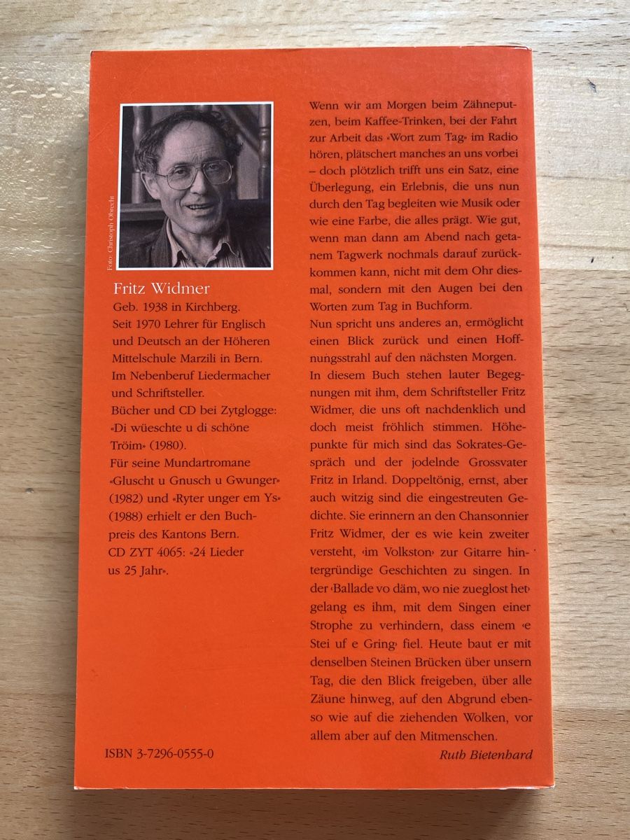 Bücher: Änet em Zuun - Fritz Widmer  – Gebraucht aus Schwarzenburg von Michellu 1