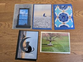 5 Karten / Diverse Motive (handgemacht)