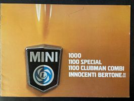 British Leyland MINI Prospekt 1977 1000 1100 Clubman Bertone