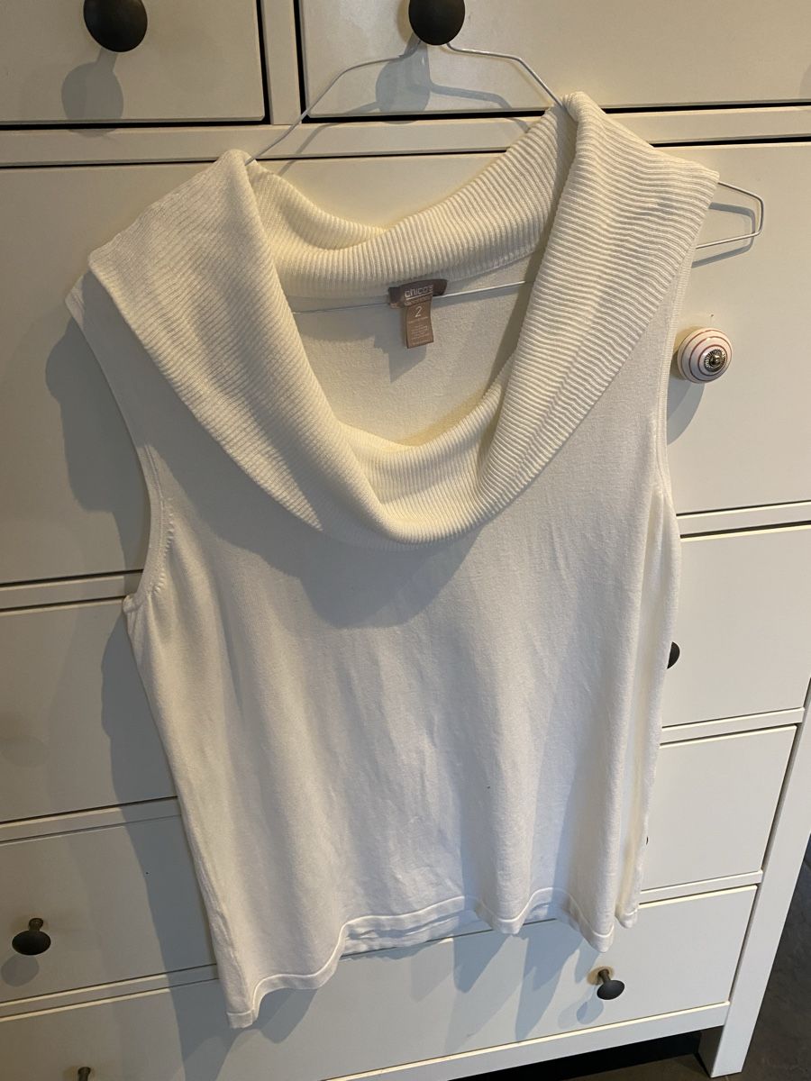 Top: Chico's Top, creme, Grösse 46/48 Rayon – Nuovo (secondo la descrizione) da Goldau venduto da Rjn