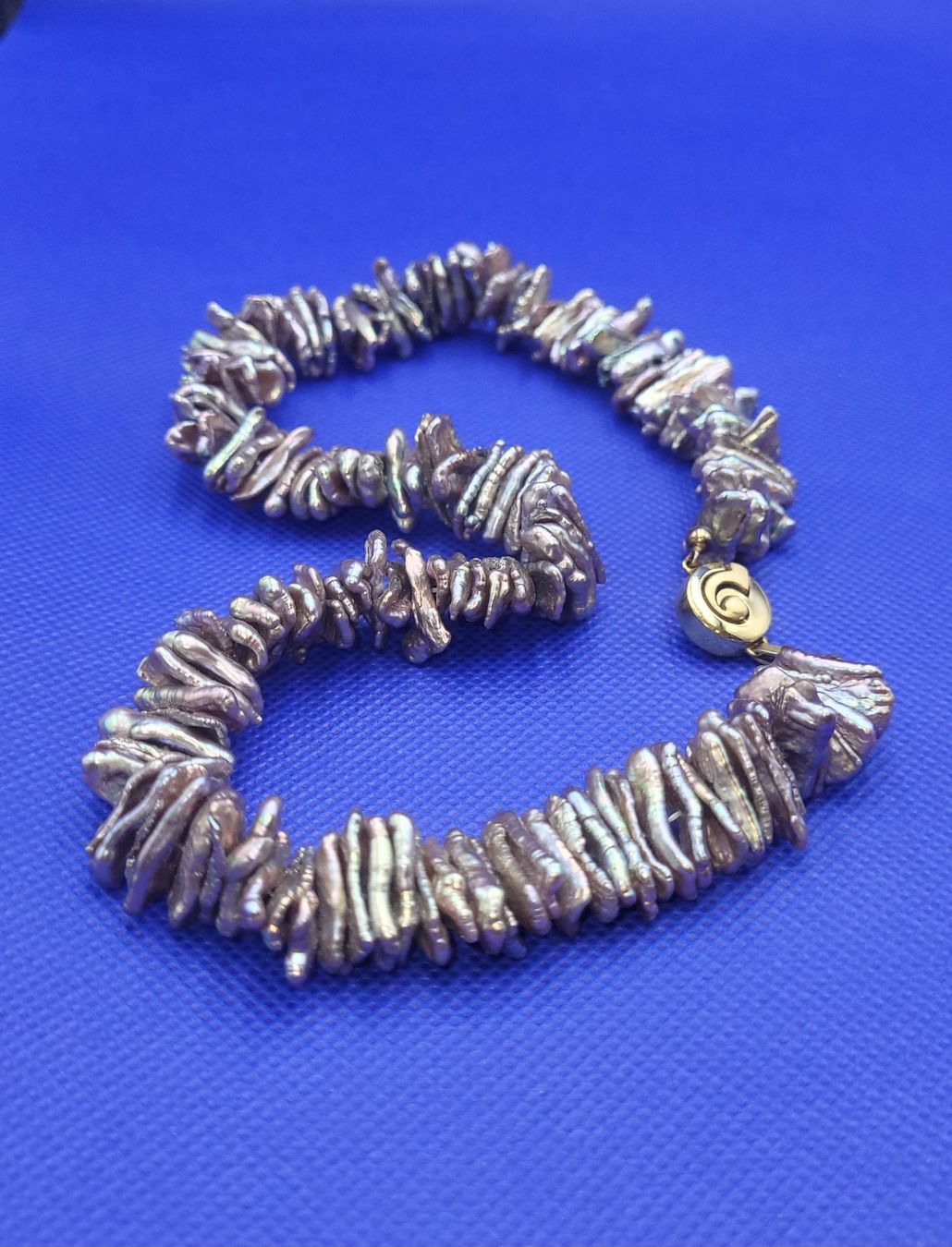 Catenine: Perlen Kette Mit 585 Gold Verschluss – Usato da Wald ZH venduto da Aniade 5