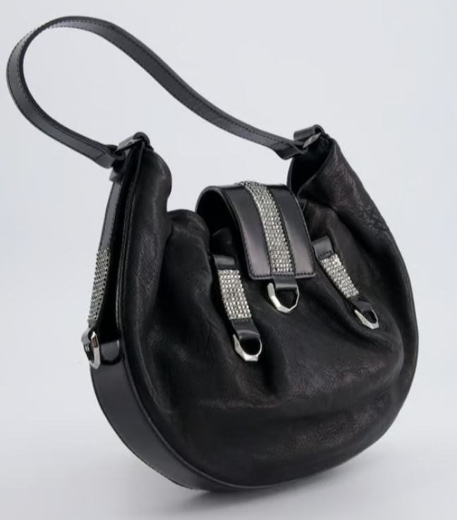 Mega Leder Handtasche mit Swarovski Kristallen Kaufen auf Ricardo