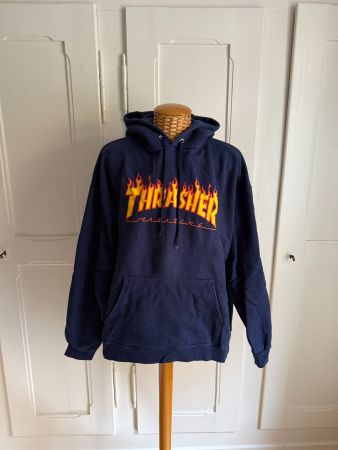 THRASHER - Hoodie Sweatshirt dunkelblau L