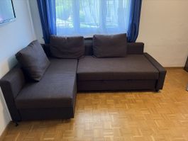 FRIHETEN Ecksofa braun mit Bettfunktion und Stauraum