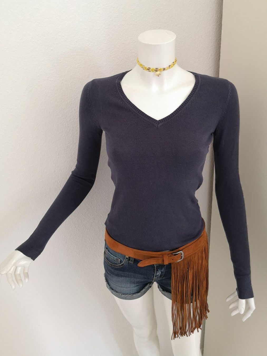 Mango Maglioni & Felpe: 🤩MANGO STRICK PULLOVER DUNKELBLAU V-SCHNITT NEU & D&G P. – Nuovo (secondo la descrizione) da Olten venduto da Naja-Twins-Twins 8