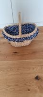 Korb mit blauem Stofffutter guter Zustand