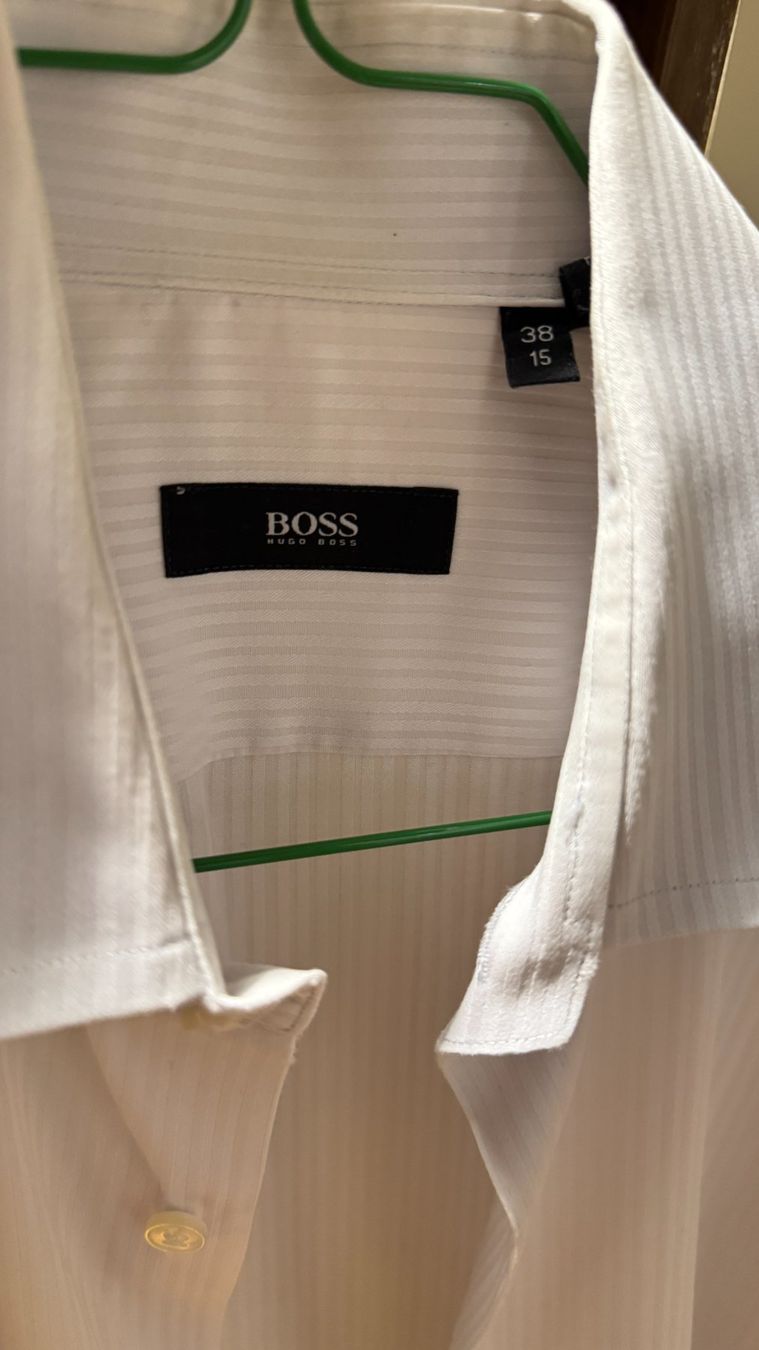 Hugo Boss Camicie: Hugo Boss Hemd 38 15 weiss – Usato da St. Gallen venduto da mischaVIX 1