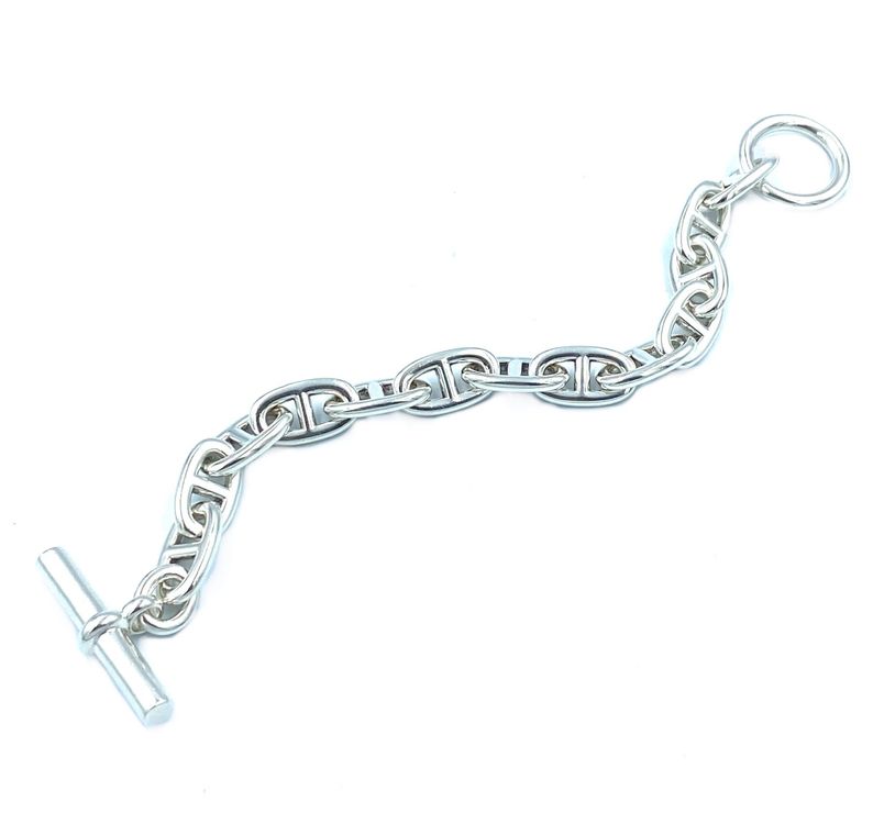 HERMES. Bracelet chaine d'ancre GM argent 925/00 (full set) | Acheter ...