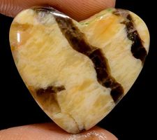 Cabochon L-1994 – Grafischer Feldspat Herz 22X24X5mm - 21 Ct