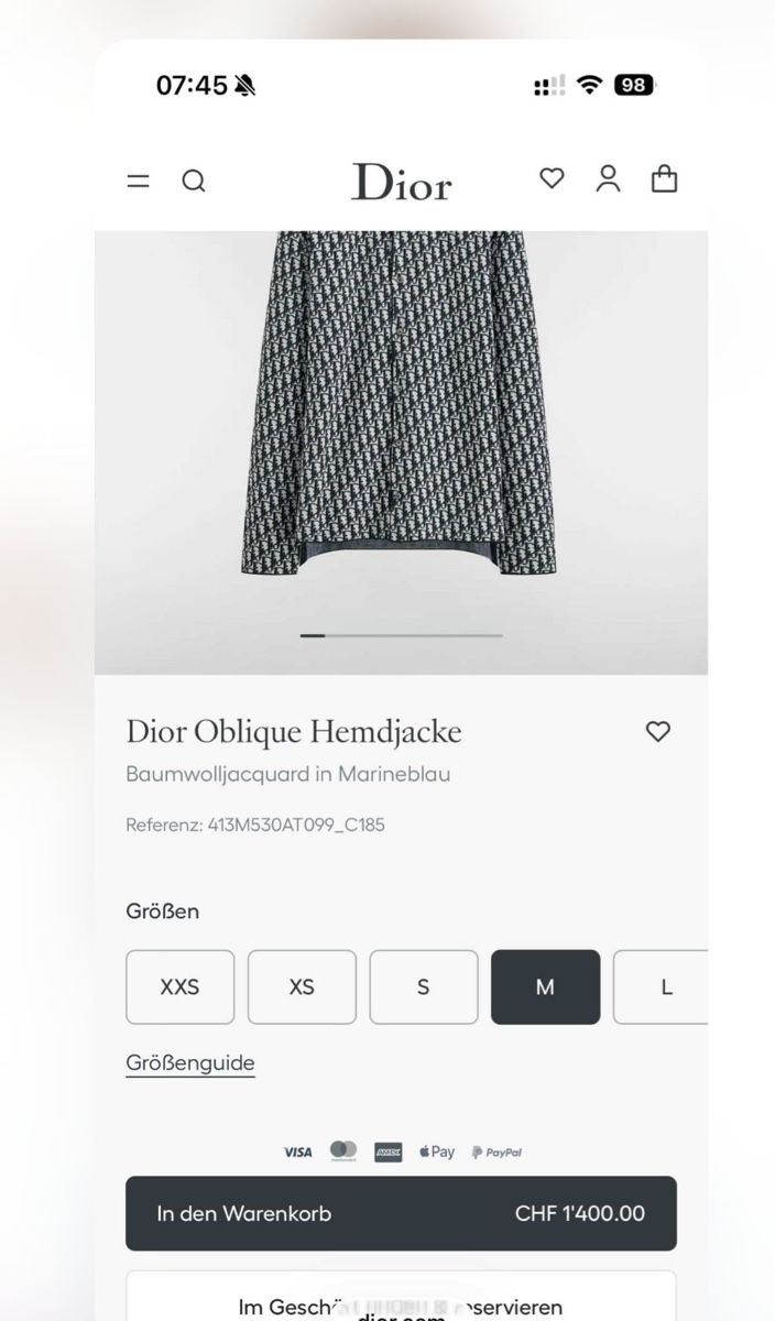 Dior Camicie: Dior Oblique Hemdjacke – Usato da Rubigen venduto da RbClank