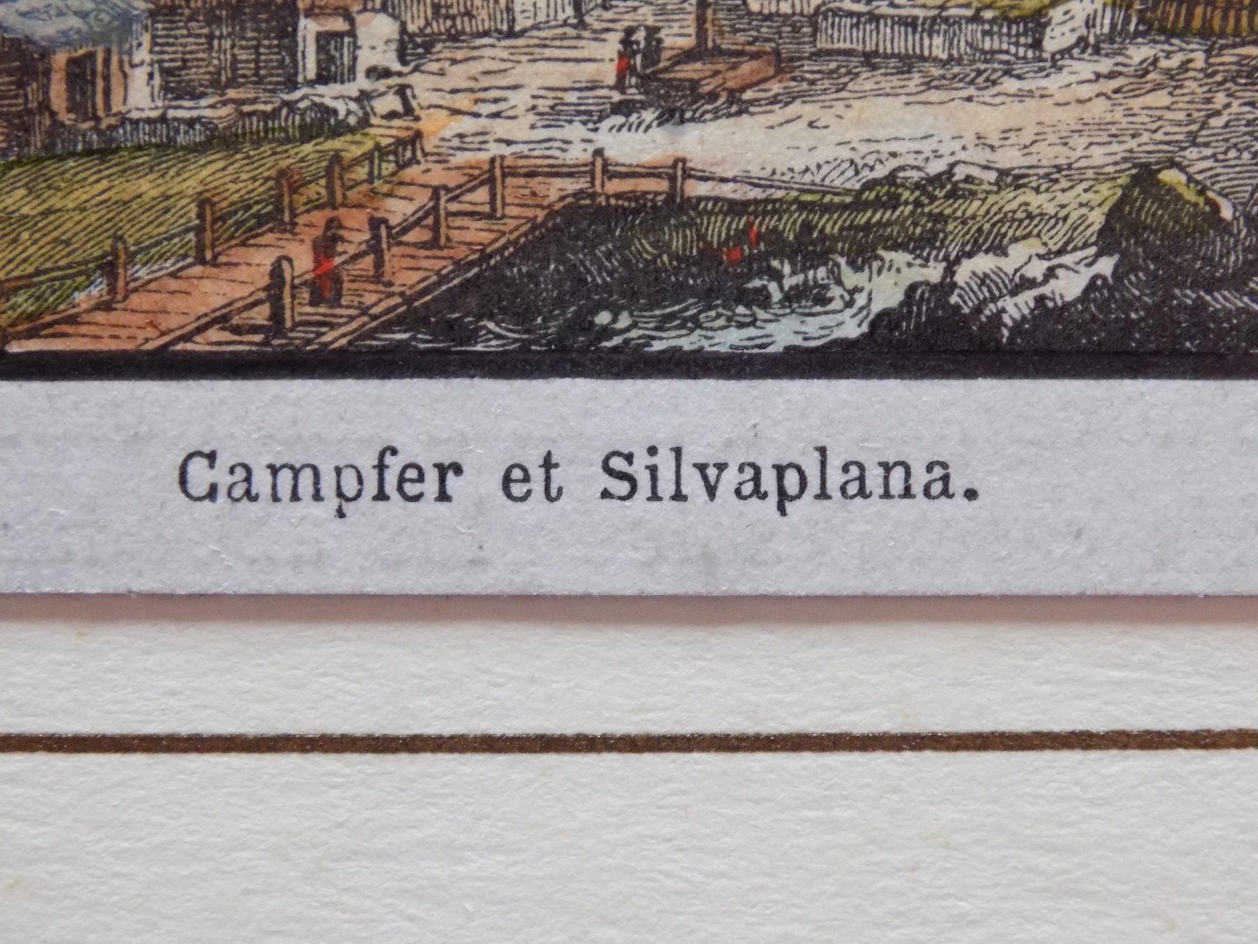 Stiche: Campfer et Silvaplana koloriert – Gebraucht aus Risch von Antikfee 2