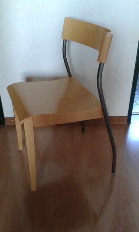 Stühle stapelbar Buche/ Metall Ikea Kaufen auf Ricardo