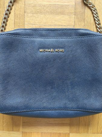 Michael Kors blue bag, saffiano leather