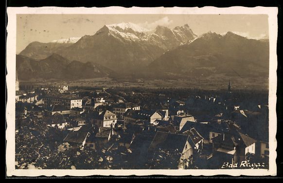 Cartoline postali: Bad Ragaz, Teilansicht mit Kirche und Be – Usato da Berlin venduto da bartko-reher
