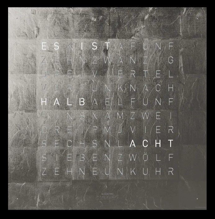 Qlocktwo Orologi: Ausstellungsstück Qlocktwo Earth 45 Platinum – Nuovo (secondo la descrizione) da Winterthur venduto da BB___84 1