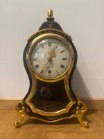Zenith Tischuhr schwarz mit Blumendekor gebraucht