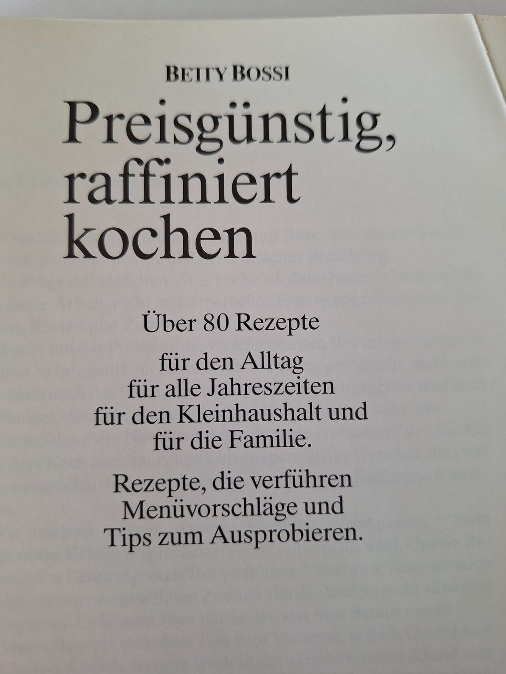 Libri: Betty Bossi: Preisgünstig, raffiniert kochen. – Usato da Zürich venduto da t24_de 1
